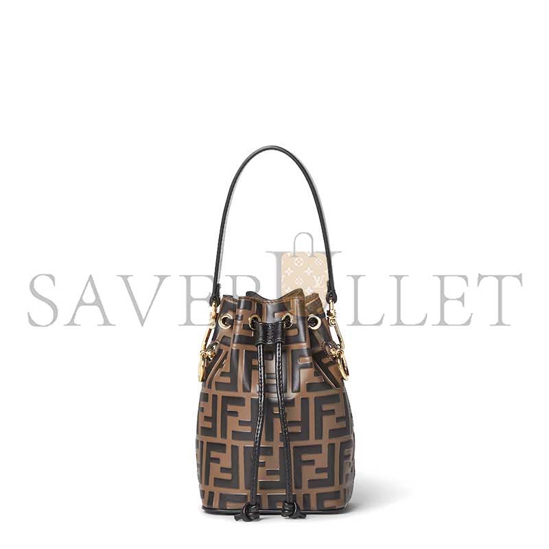 FENDI MON TRÉSOR BUCKET BAG IN BROWN (18*12*10cm)